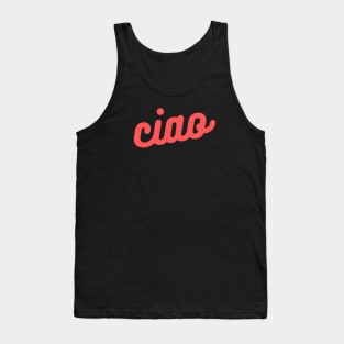 Ciao Red Italian Hello Sign Tank Top